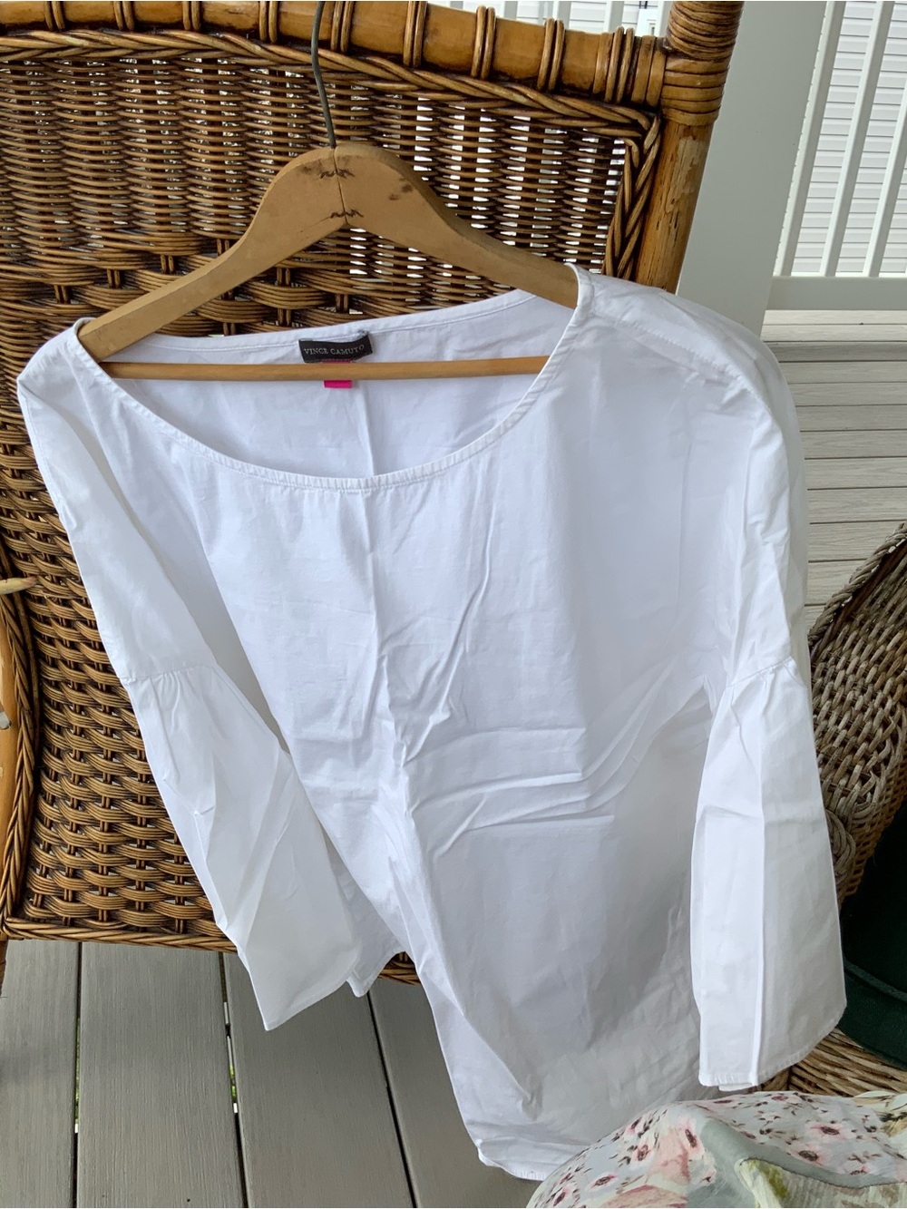 White Cotton Boatneck Women’s Top